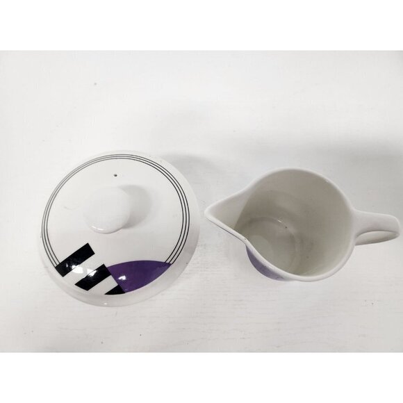 Vintage Mikasa Maxima High Spirits Cream and Sugar Bowl & Lid Porcelain - Picture 3 of 12